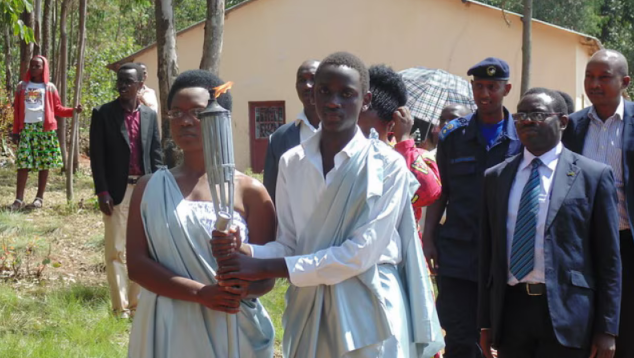 Lighting a fire for peace. Kwibuka Flame Tour. Photo © Creative Commons used under licence and adapted from the original.