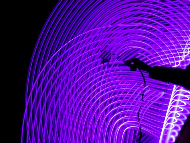 Purple light installation