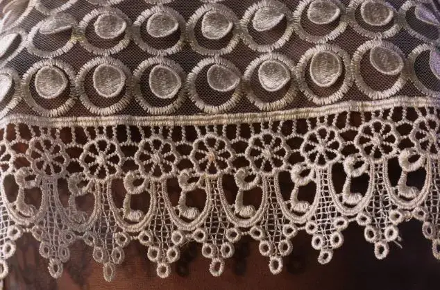 A detail of the fine lace on a top