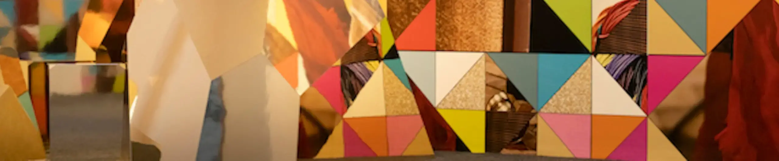 Close up of triangular artistic patterns.